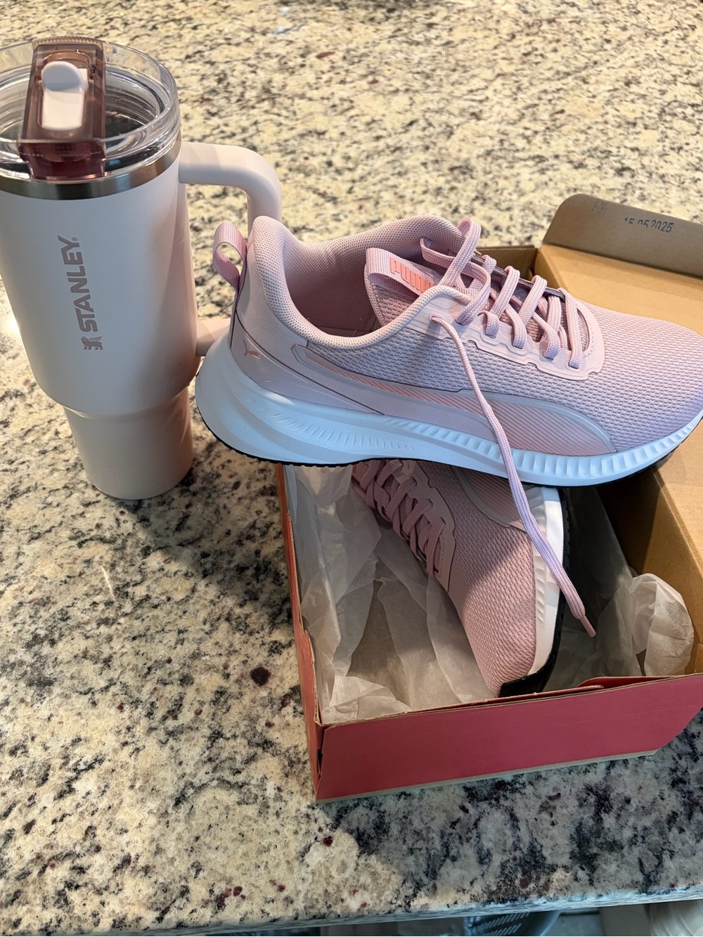 Puma Women's Light Pink Mesh Athletic Sneakers Stanley 40oz new bundle